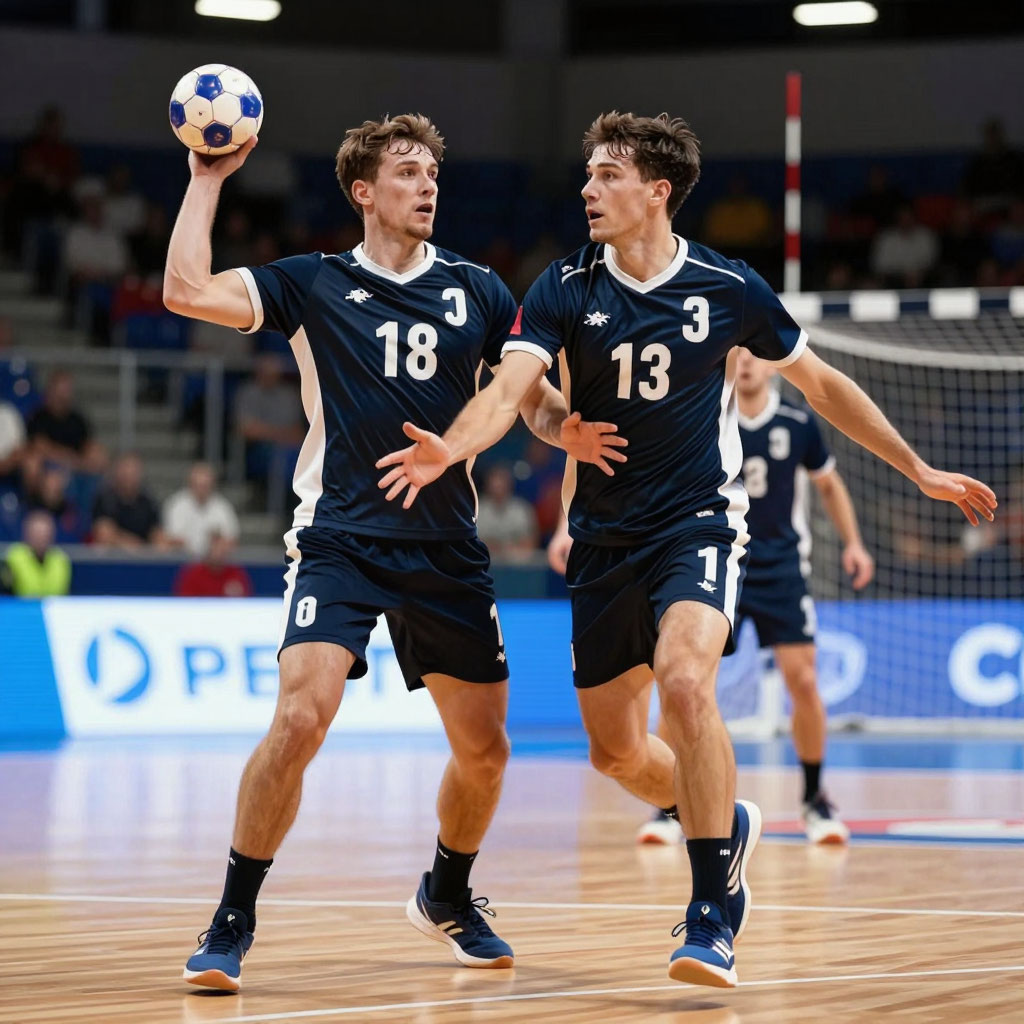 Handball team celebration
